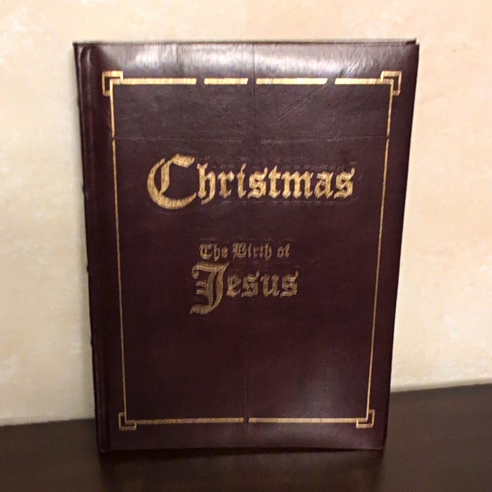 Christmas Birth of Jesus Illustrated Story Book w/ 48 Blank Pages for Memories